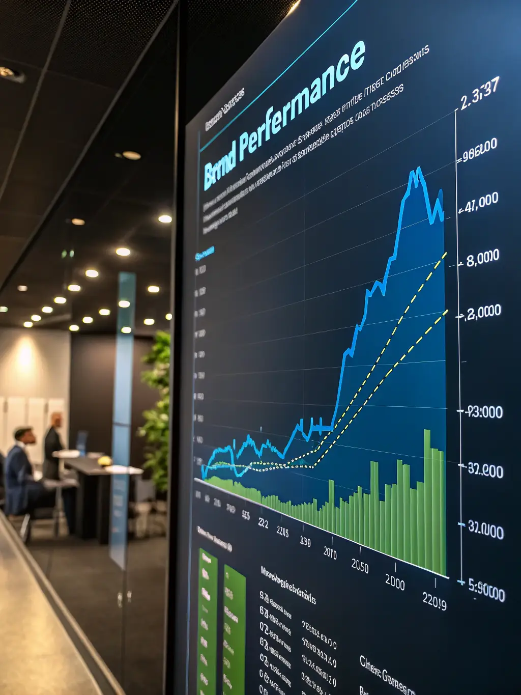 A close-up shot of a graph showing steady financial growth, symbolizing long-term investment success.