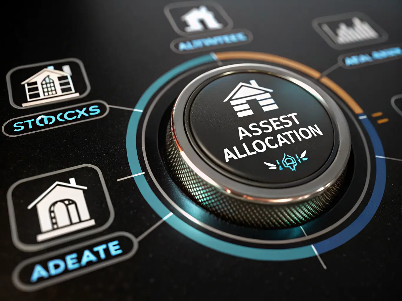 A diverse portfolio of investments, including stocks, bonds, and real estate, displayed in a visually appealing and informative graphic. The image emphasizes the importance of diversification for financial security.